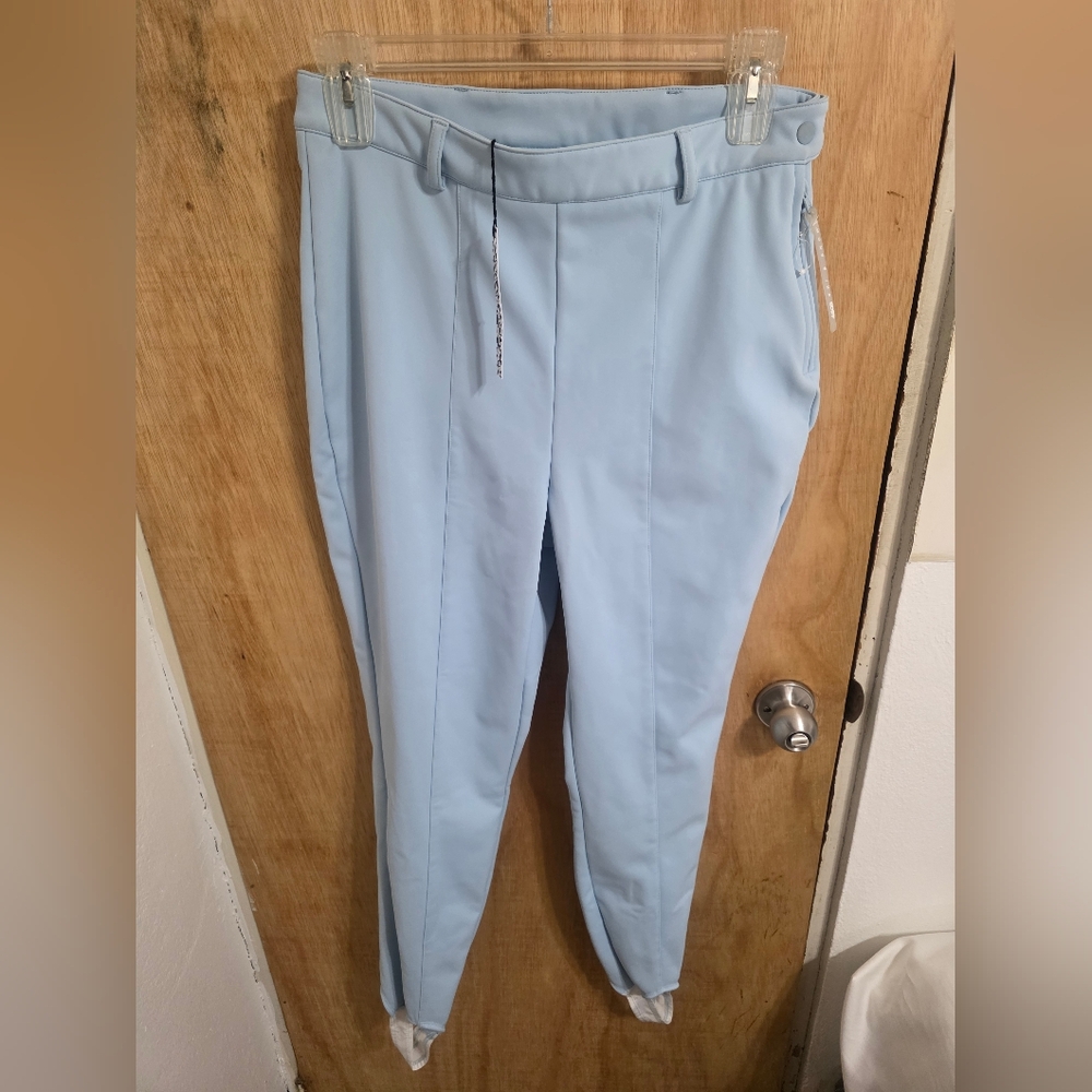 ASOS 4505 SKI Snow Stirrup Pants Light Blue Womens Size 12